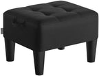 SONGMICS Foot Stool, Small Linen-Look Fabric Ottoman with Thick Cushion by SONGMICSbySONGMICSHOME