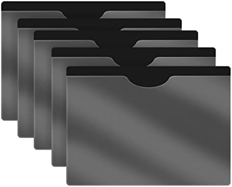 Black Plastic Folders with Closed Sides, Doctor Stuff, Letter Size, Clear Front Top Loading Job Jacket, Documents Holder for Office, High School and Medical Files, Pack of 50 by DoctorStuff