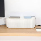 White Cable Management Box with Lid, Large, Plastic - Image 4
