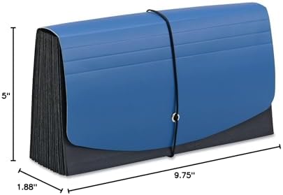 Smead Two-Way Handy Organizer File, 21 Pockets, Alphabetic (A-Z) and Monthly (Jan-Dec), Flap and Elastic Cord Closure, Blue/Black (70506) - Image 5