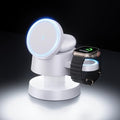 4 in 1 Magnetic Wireless Charging Station,15W Fast Charging with Night Light for MagSafe Charger Stand,3 in 1 Wireless Charger for iPhone 17/16/15/14/13 Pro Max,Apple Watch & AirPods,White by Unknown
