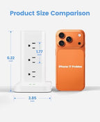 Power Strip Tower with Surge Protector 1800J, Fast Charging Tower PD20W USB-C Ports with 12 AC Outlets, Extension Cord for Home Office Dorm Room, 6ft, White - Image 2