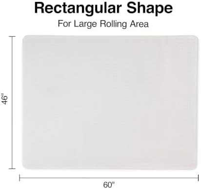 Staples Office Chair Mat, Clear, 60x46 Inch, Medium-Pile Carpet - Image 5
