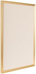 Kate and Laurel Adlynn Rectangle Framed Linen Fabric Pinboard, 24 x 36, Gold, Traditional Beveled Bulletin Board for Vintage Home Wall Organization or Aspirational Vision Board by KateandLaurel