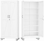 GAIOUS 74.8" Tall Metal Storage Cabinet with Lock and Wheels, File Cabinet by GAIOUS