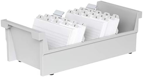 HAN 856-0-11, Suspendable box A6 landscape, for 1,000 cards, with 2 support plates, light-grey - Image 2