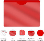 Red Plastic Folders with Pockets and Clear Cover, Doctor Stuff, Letter Size, Top Loading Vinyl File Folders, Job Jacket, Documents Holder, Pack of 100 - Image 4
