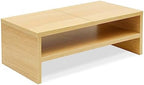 TEAMIX 20 inch Monitor Riser Stand - 2 Tiers, Wood Desktop Bookshelf, Maple by TEAMIX