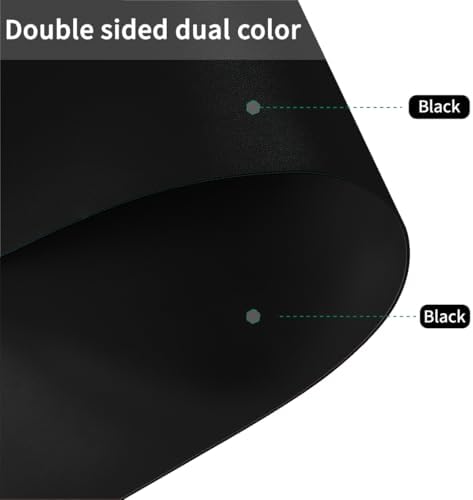 Round Table Cover - Can Be Used On Both Sides Waterproof and Easy to Clean Good Flatness Used for Dining Table(Black+Black Dia.50Inch) - Image 2