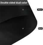 Round Table Mats - Can Be Used On Both Sides Waterproof and Easy to Clean Good Flatness Used for Dining Table(Black+Black Dia.46Inch) - Image 2