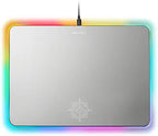 ENHANCE Metal LED Gaming Mouse Pad - Metal Mouse Pad with Large Aluminum Alloy Surface, Multi-Color Transparent Edges, Non-Slip Rubber Grip, & Sleek Precision Tracking for Esports - Silver by ENHANCEGaming