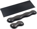 Acrylic Keyboard Stand with Gel Wrist Rest for Keyboard and Mouse Set-Black by Rskinieei