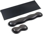 Acrylic Keyboard Stand with Gel Wrist Rest for Keyboard and Mouse Set-Black by Rskinieei