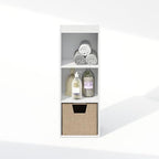 Furinno Reed Closet Organizers and Storage, 3-Tier Closet Organizer, Open Shelf Closet Storage, for Wardrobe, Bedroom, Living Room, White - Image 5