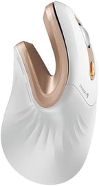 ProtoArc EM11 NL Wireless Ergonomic Mouse, Rechargeable, White Gold by ProtoArc