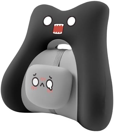 BEBAS Ergonomic Memoery Foam Lumbar Support Pillow for Car & Office, Black by BEBAS