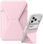 MOFT Magnetic Wallet Stand Compatible with iPhone 17/16/15/14/13/12 Series, Angle Adjustment & Magsafe Compatible MOVAS Phone Stand,Light Pink by MOFT
