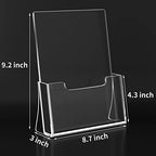 HIIMIEI Brochure Holder 8.5 x 11 inches, Acrylic Flyer Holder with 2 Pack - Image 2