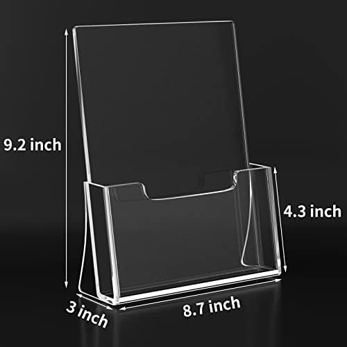 HIIMIEI Brochure Holder 8.5 x 11 inches, Acrylic Flyer Holder with 2 Pack - Image 2