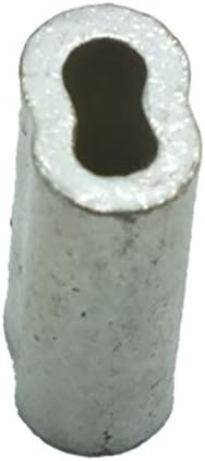 MIL-SPEC Tin Plated Copper Swage Sleeves Clip & Ferrules (1/4 inch) – Oval Duplex Wire Rope Cable Crimping Loop Fittings (Pack of 10) - Image 4