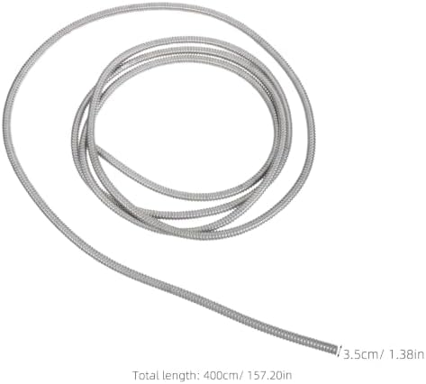 Zerodeko Flexible Reduced Wall Electrical Conduit, 13.1Ft Stainless Steel Cable Sleeve Tube for Home Low Voltage Cables Management, Wiring and Protection, 1.26" ID - Image 2