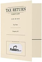 LUXPaper 9" x 12" Presentation Folders | Two Pocket | Natural | 80lb. Cover | 25 Qty by LUXPaper