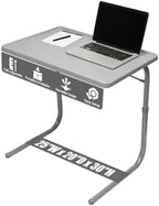 Table-Mate TV Tray Table | Portable Desk Folding Dinner Tray, Couch Table Trays for Eating Snack Food, Portable Laptop Desk, Bed Trays for Eating | Adjustable TV Trays with 3 Angles and Cup Holder by Table-Mate