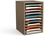 Safco Products Vertical Desktop Sorter, 11 Compartment, Gray Wood by SafcoProducts
