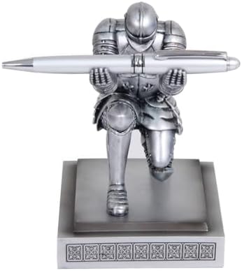 Knight Pen Holder Desk Organizers and Accessories as Gift Silver - Image 3
