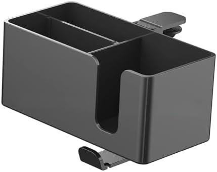 4 in 1 Desk Cup Holder Phone Pen Storage Box Hook Desktop Organizer for Headphones and Mugs, Black - Image 6