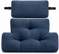 2 Piece Neck Pillow and Lumbar Support Cushion Set for Recliner, NavyBlue by WhereEaseMeetsGrace