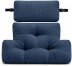 2 Piece Neck Pillow and Lumbar Support Cushion Set for Recliner, NavyBlue by WhereEaseMeetsGrace