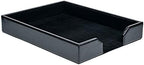 Dacasso Bonded Leather Desktop Tray Luxury Letter Holder & Paper Organizer for Desk, 13.5in x 10.5in x 2.13in, Black by Dacasso
