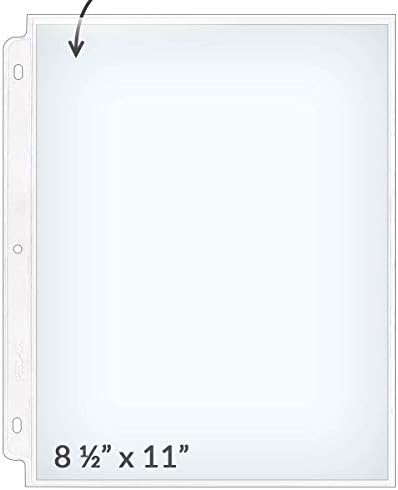 StoreSMART - Photo/Insert Page for 3-Ring Binders - Archival-Safe Plastic - One 8 1/2" x 11" Pocket - 300 Pack - VH877-300 - Image 2