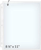 StoreSMART - Photo/Insert Page for 3-Ring Binders - Archival-Safe Plastic - One 8 1/2" x 11" Pocket - 500 Pack - VH877-500 - Image 2