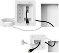 Mount-It! in-Wall TV Cable Concealer Kit with Recessed Power – Triple Outlet, 9ft Cord, and Hand Saw – Easy, Safe Cable Management for Organized TV and Home Theater Setups by Mount-It
