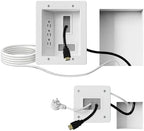 Mount-It! in-Wall TV Cable Concealer Kit with Recessed Power – Triple Outlet, 9ft Cord, and Hand Saw – Easy, Safe Cable Management for Organized TV and Home Theater Setups by Mount-It