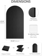 Large Arched Felt Bulletin Board 47.2''×25.5'', Black - Image 3