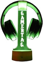 Personalized Headphone Stand, Custom Gamertag Light Sign Headset Holder, Custom Headset Stand, Gamer LED sign, Gift for Gamers and Streamers by Handmade