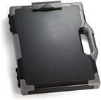 Officemate Carry-All Clipboard Storage Box, 15.75 x 13-Inches, Legal Size Document Organizer with Enclosed Storage Compartment, Reinforced Corners, Black/Gray by Officemate
