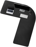 Large L-Shaped Leather Desk Pad - Home Office Accessories Corner Desk Mat (Black, (55" +63") x 19.6") by CENNBIE