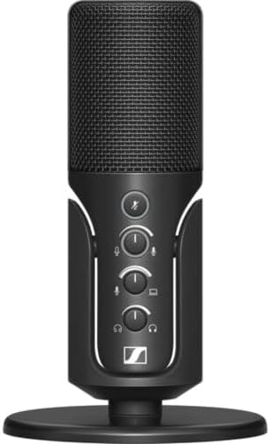Sennheiser Profile USB Condenser Microphone with Desktop Stand Bundled with Closed-Back Headphones + Microphone Boom Arm + Wind Screen Pop Filter + Microfiber Cleaning Cloth (5 Items) - Image 2