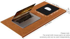 HAUTOCO PU Leather Desk Mat with Folded Edge Design, Steel Core Support - Image 2