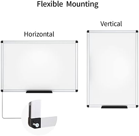 VIZ-PRO Dry Erase Board/Magnetic White Board, 48 X 32 Inches, Silver Aluminium Frame - Image 3