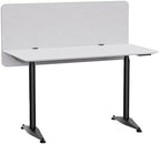 47.2" Clamp-on Desk Dividers, Acoustic Privacy Panel, Light Grey by MORDEER