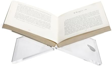 Recipe Book Holder Stand - Acrylic X-Shaped Cookbook Stand, Medium - Image 3