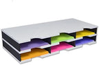 Ultimate Office TierDrop Desktop Organizer, 6 Compartment Sorter, 3-Wide by UltimateOffice