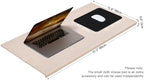 HAUTOCO PU Leather Desk Mat with Folded Edge Design, Steel Core Support - Image 2
