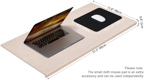 HAUTOCO PU Leather Desk Mat with Folded Edge Design, Steel Core Support - Image 2