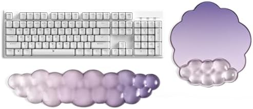 2 in 1 Gel Cloud Wrist Rest Set for Keyboard and Mouse - Office Accessories by Sumgsn